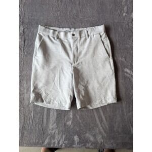 Callaway Mens Grey Heather Performance Golf Shorts Size 32 Stretch Flat Front
